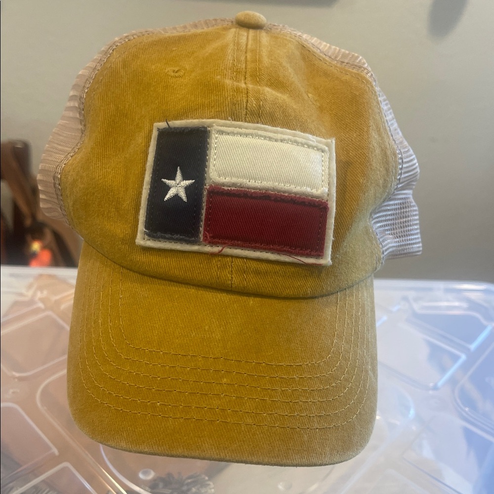 Texas Flag Patch Cap Mustard Yellow - image 1